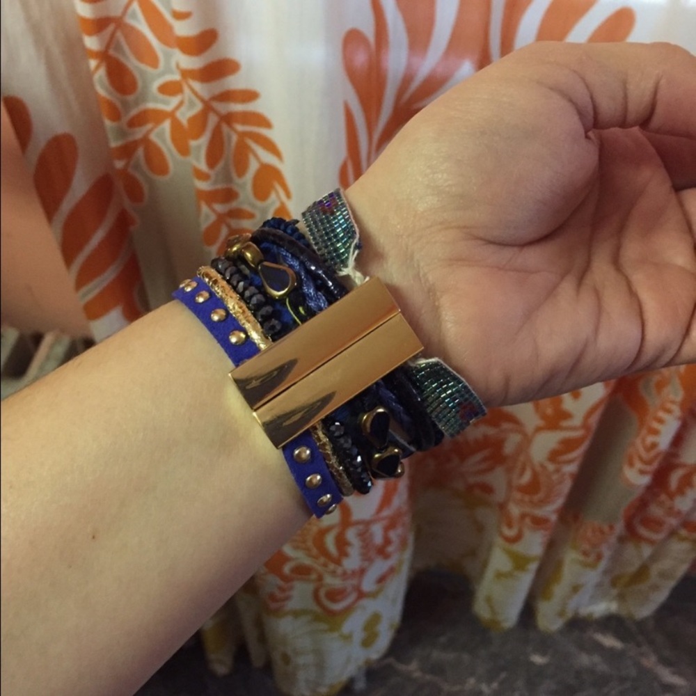 Cobalt Rivet Bracelet - Picture 3 of 4
